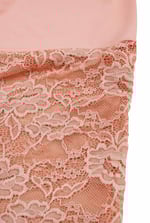 Lace Tiered Button Detail Midi Skirt