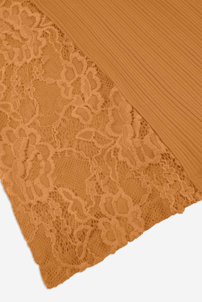 High Waisted Lace Insert Flare Leggings