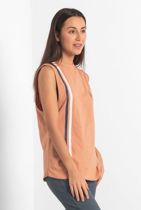 Orange Stripes Active Training Tank Top