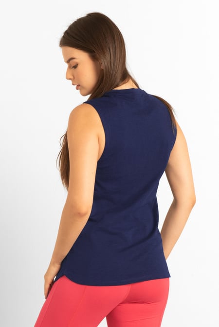 Navy Stripes Active Training Tank Top