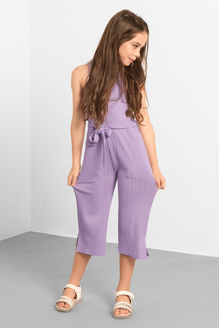 Girls Variegated Textured Jumpsuit (5/6yrs-10/11yrs)