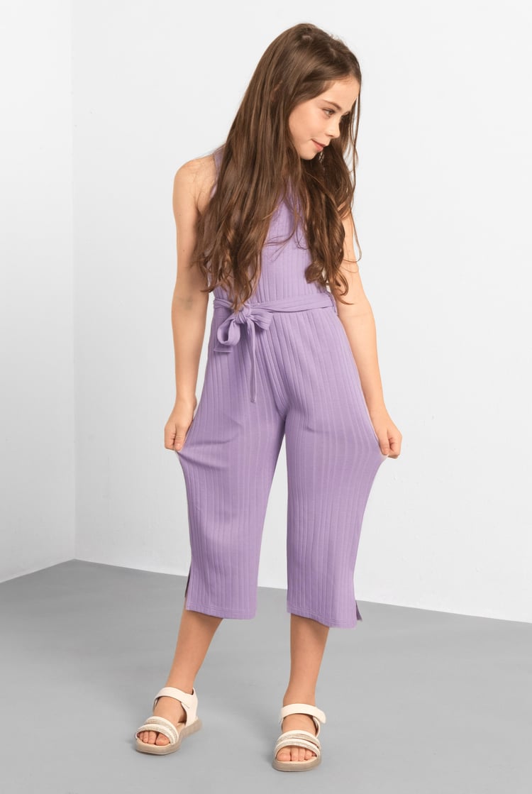 Girls Variegated Textured Jumpsuit (5/6yrs-10/11yrs)