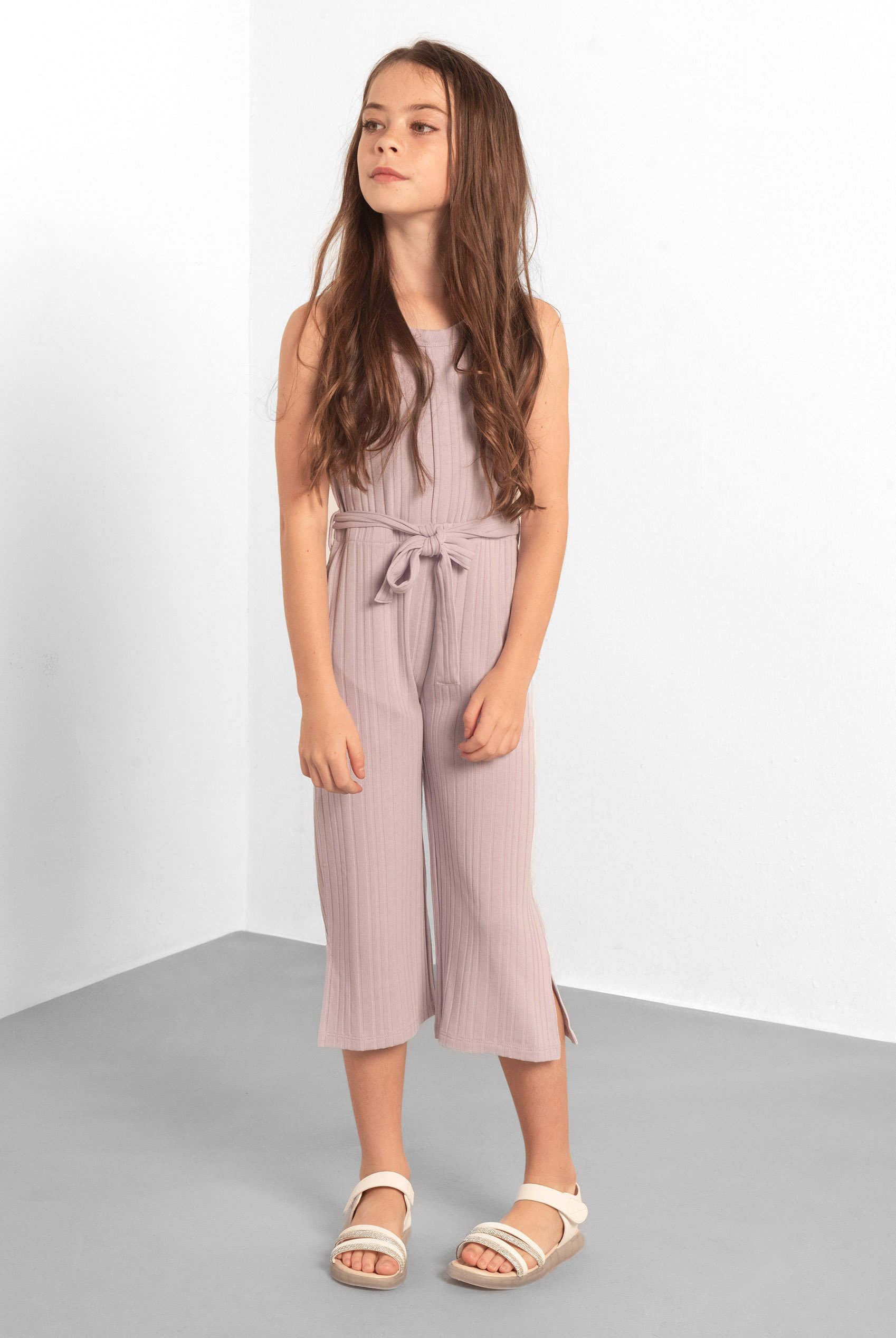 Girls Variegated Textured Jumpsuit (5/6yrs-10/11yrs)