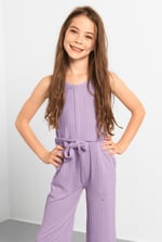Girls Variegated Textured Jumpsuit (5/6yrs-10/11yrs)