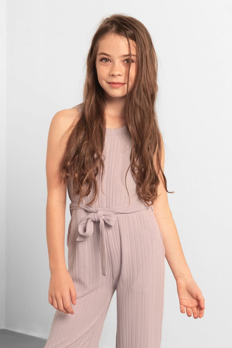 Girls Variegated Textured Jumpsuit (5/6yrs-10/11yrs)