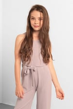 Girls Variegated Textured Jumpsuit (5/6yrs-10/11yrs)