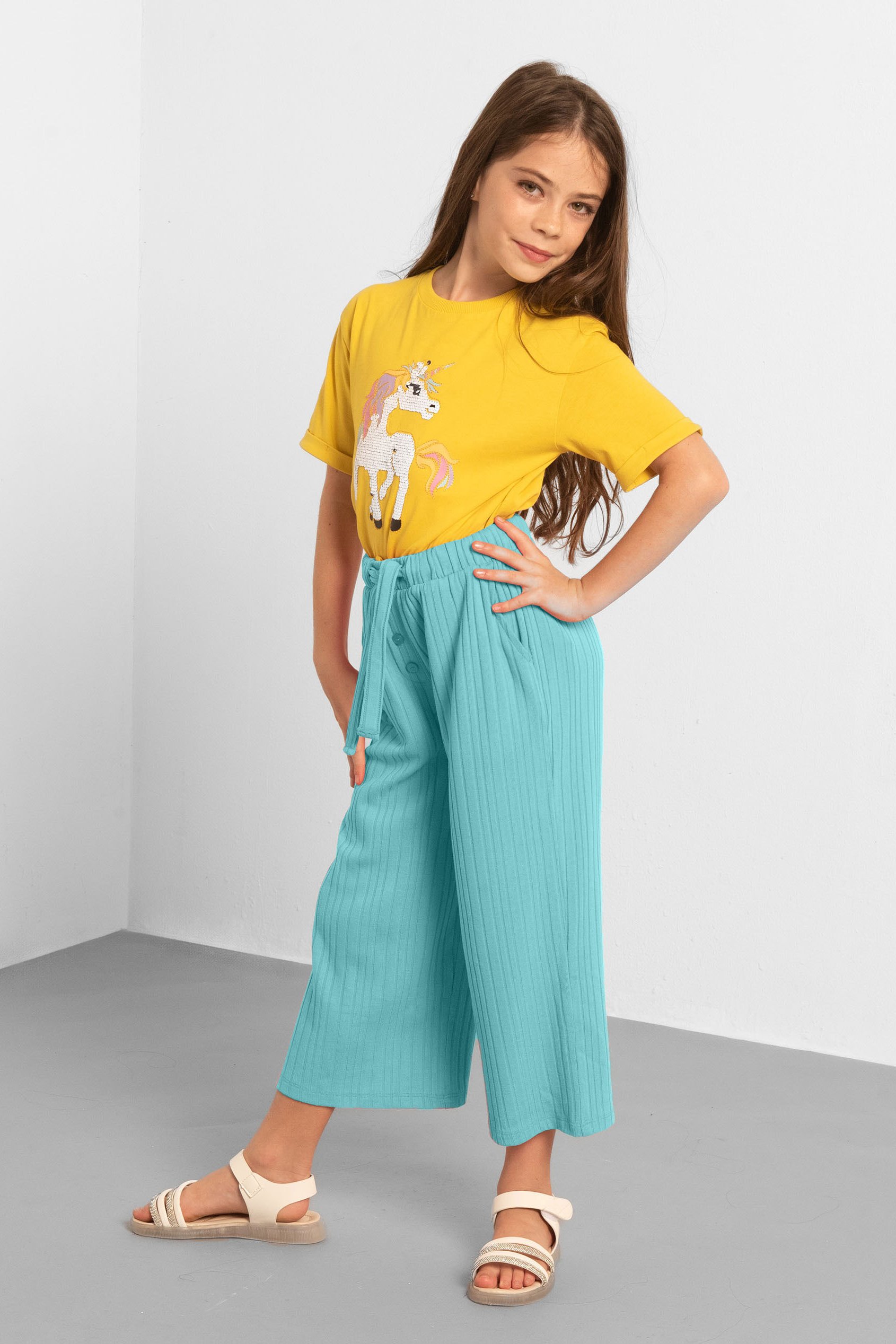 Flared Textured Rib Trouser (2/3yrs - 8/9yrs)