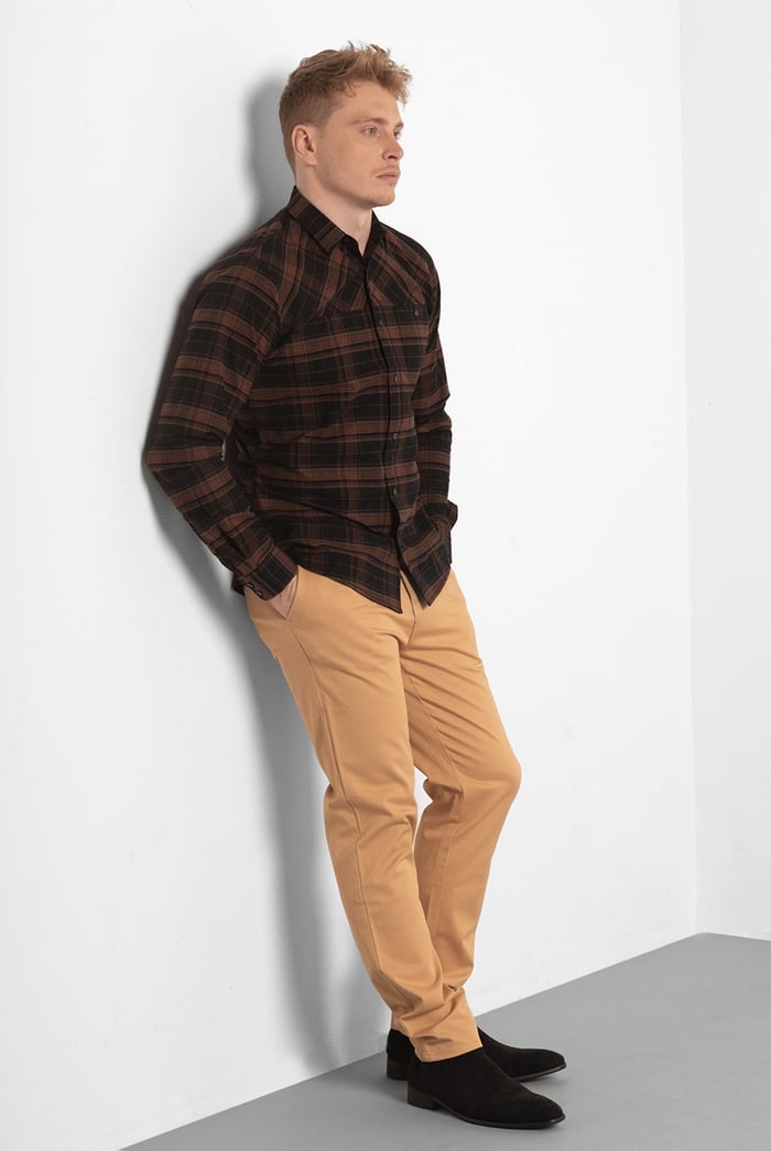 Mens Front Yoke LS Oxford Shirt