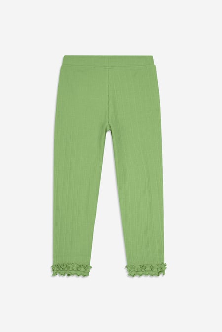 Green Frills Detailing Hem Leggings (2/3yrs - 8/9yrs)