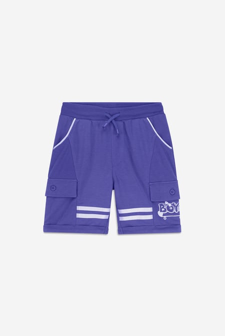 Blue Smart Jersey Cargo Shorts (3yrs-9yrs)