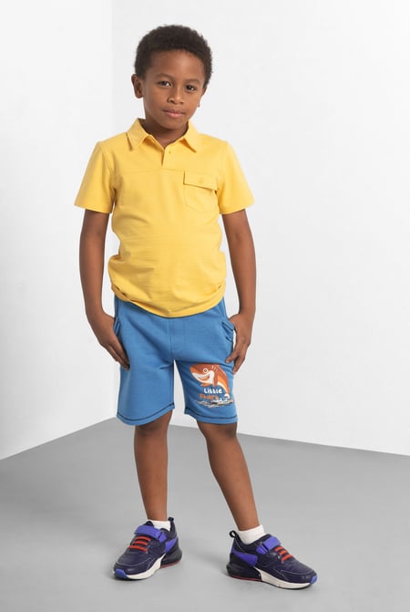 Sky Little Sharks Printed Shorts (6yrs-11yrs)