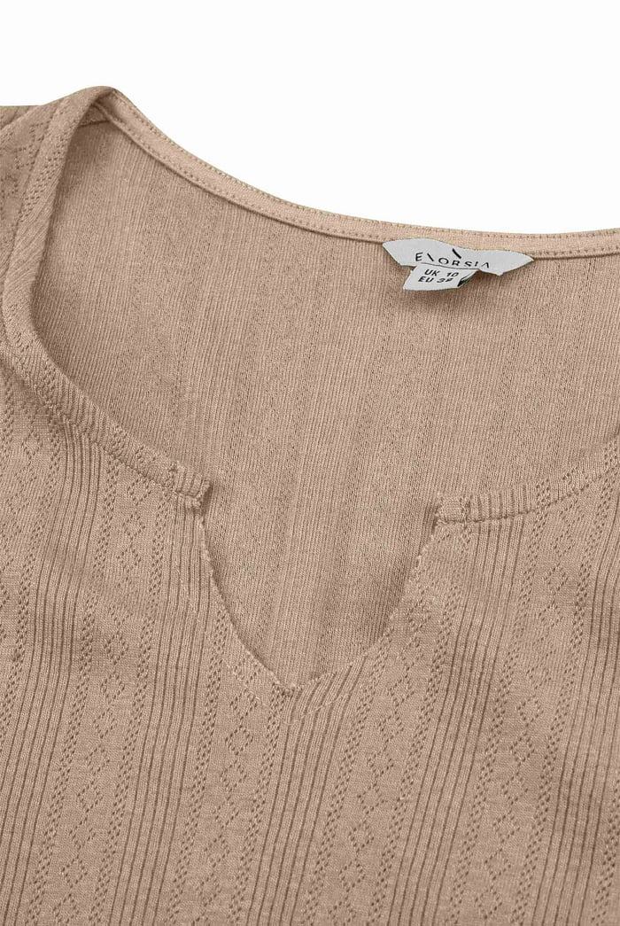 Textured Sleeveless V-neck Tank Top