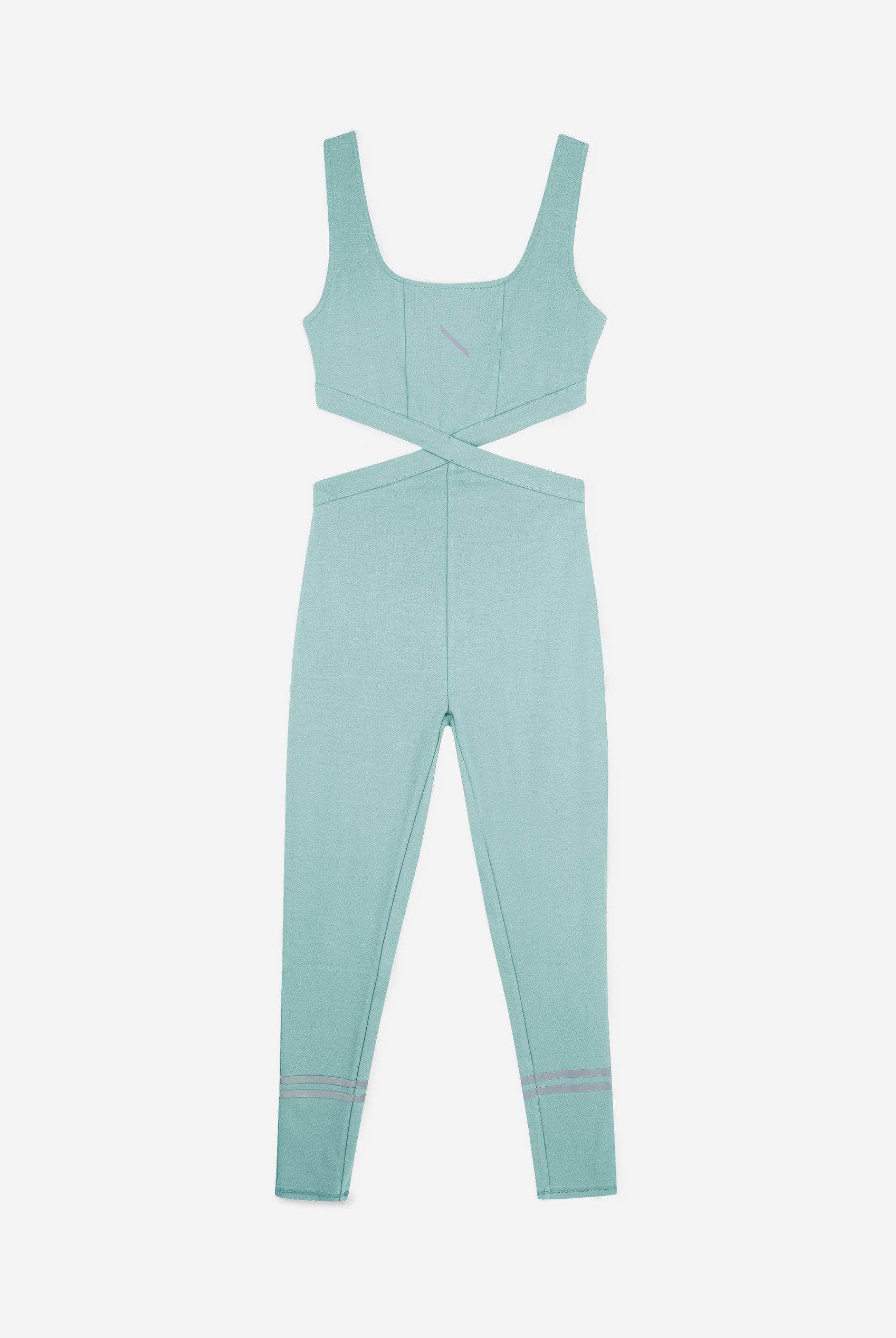 Reflective Print Bodycon Active Jumpsuit