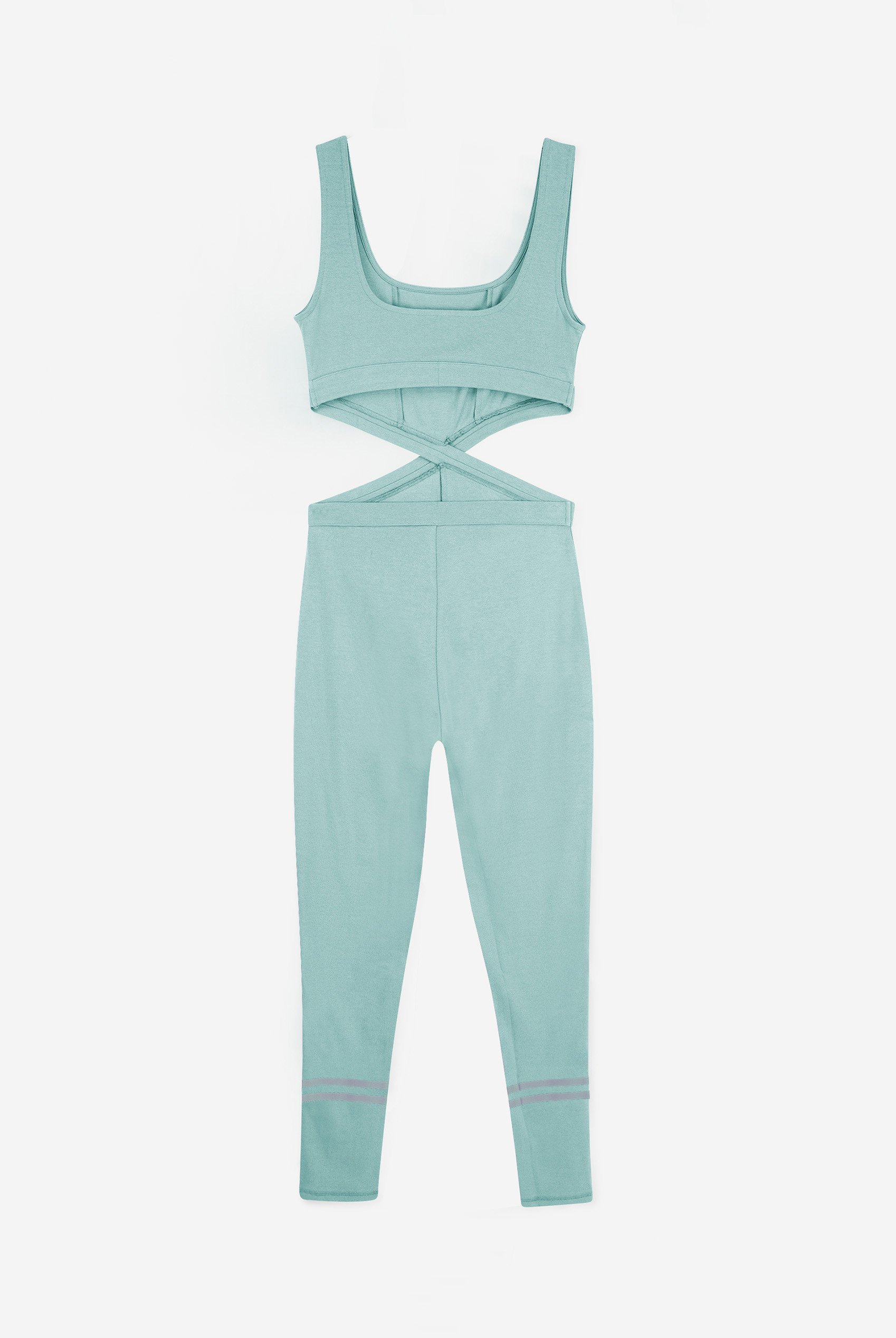Reflective Print Bodycon Active Jumpsuit