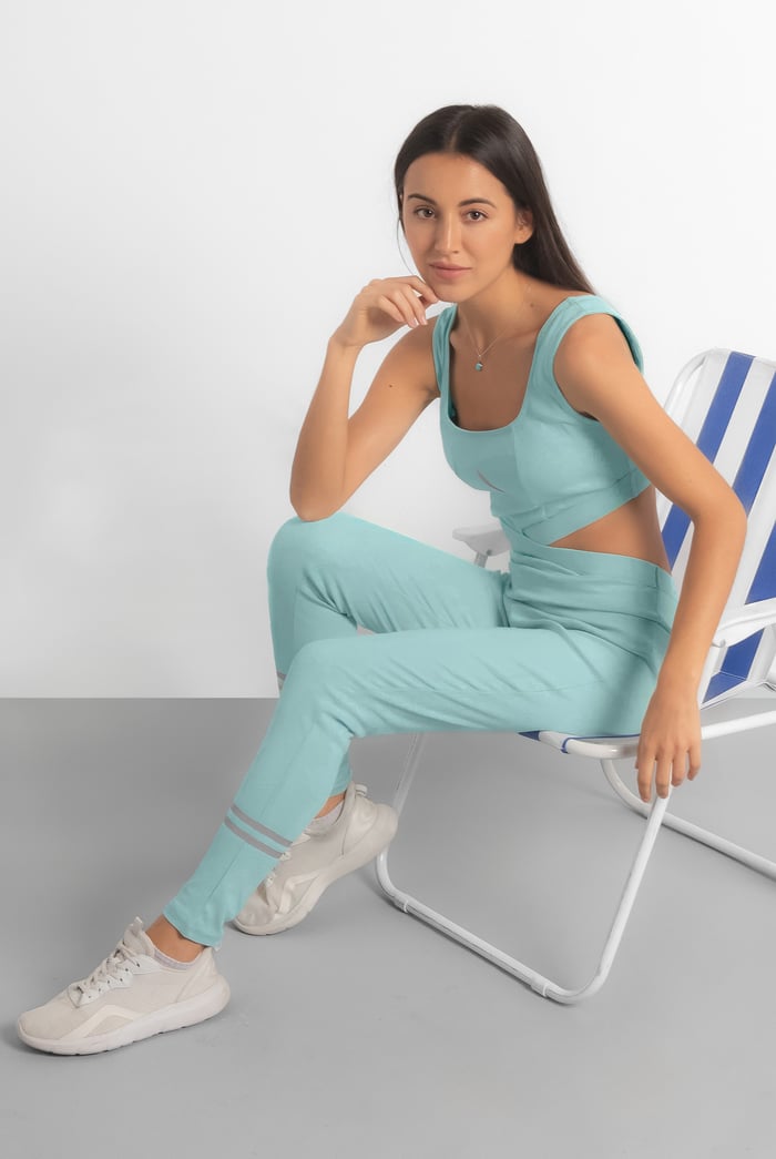 Reflective Print Bodycon Active Jumpsuit