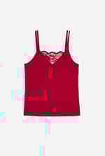 Shoulder Straps Lace Up Cami Set