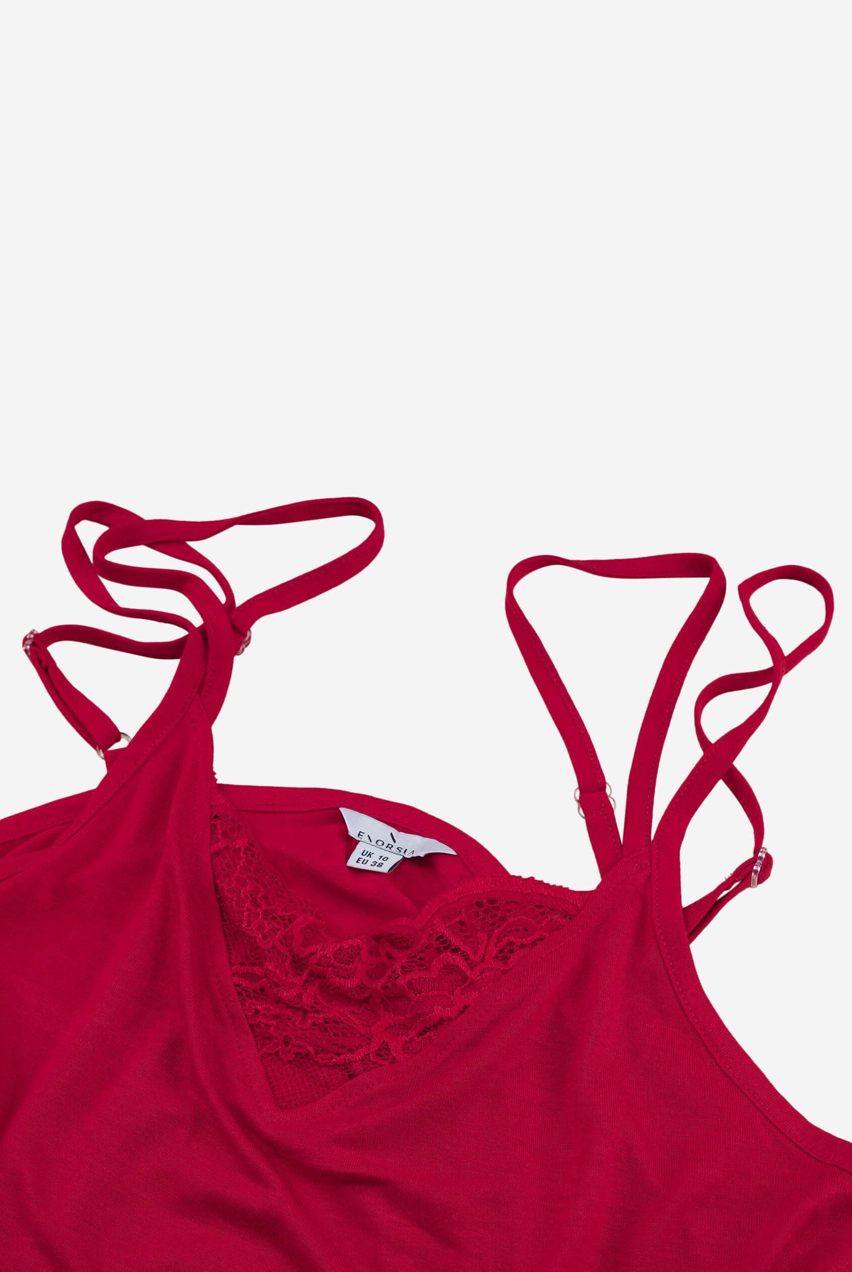 Shoulder Straps Lace Up Cami Set
