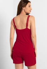 Shoulder Straps Lace Up Cami Set