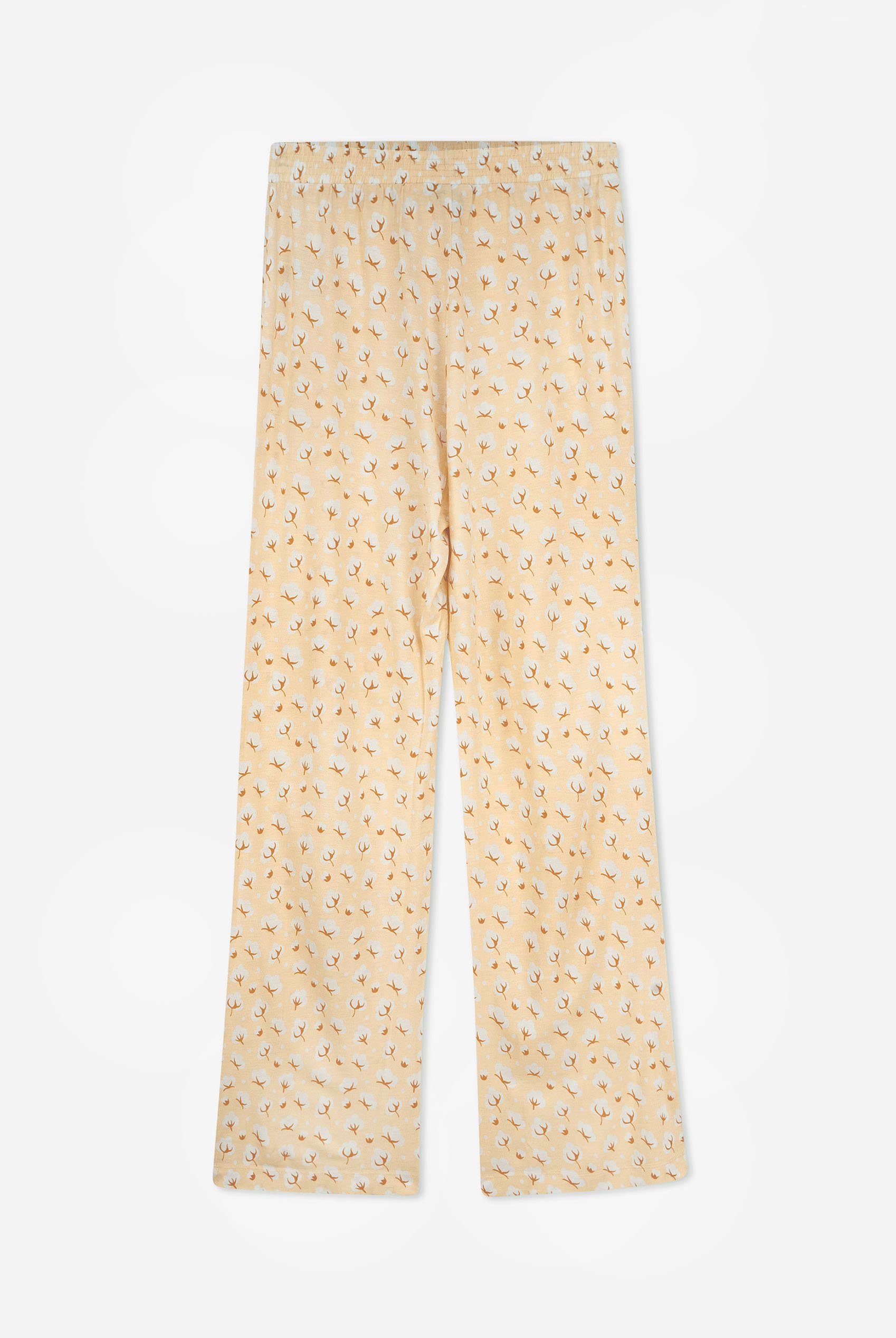 Short Ruffle Sleeve Cotton Printed Pyjamas Set