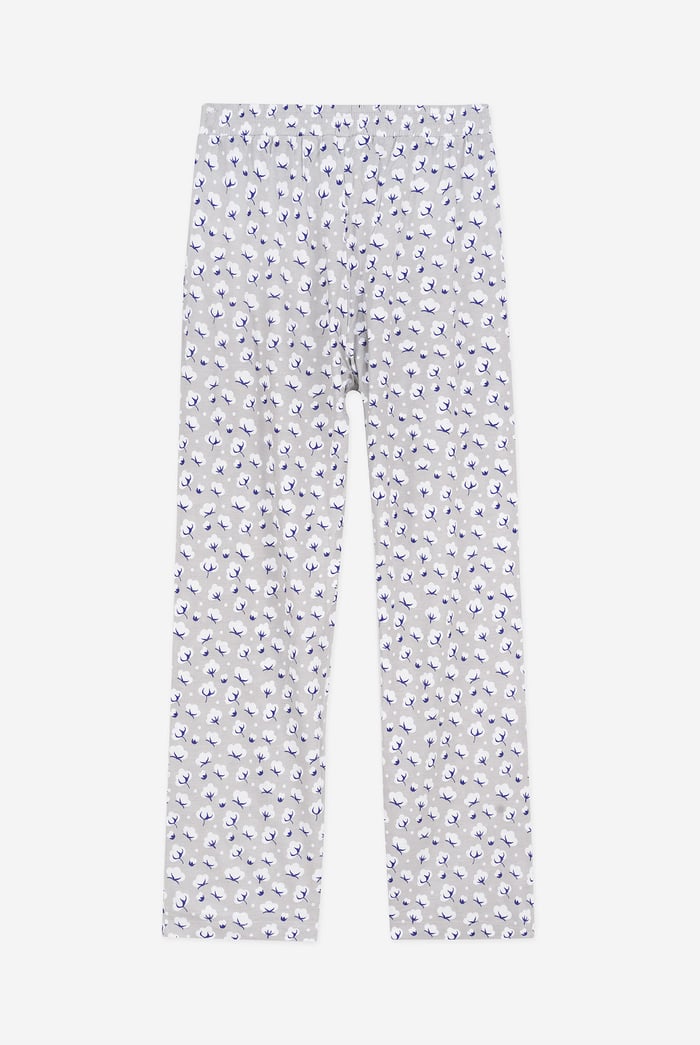 Short Ruffle Sleeve Cotton Printed Pyjamas Set