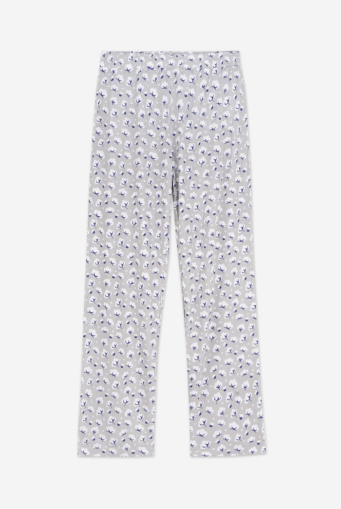 Short Ruffle Sleeve Cotton Printed Pyjamas Set