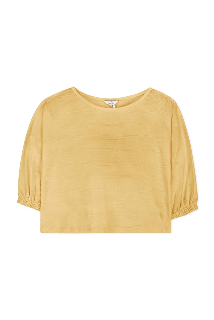 Wide Trouser And Crop Blouson Sleeve Top Set