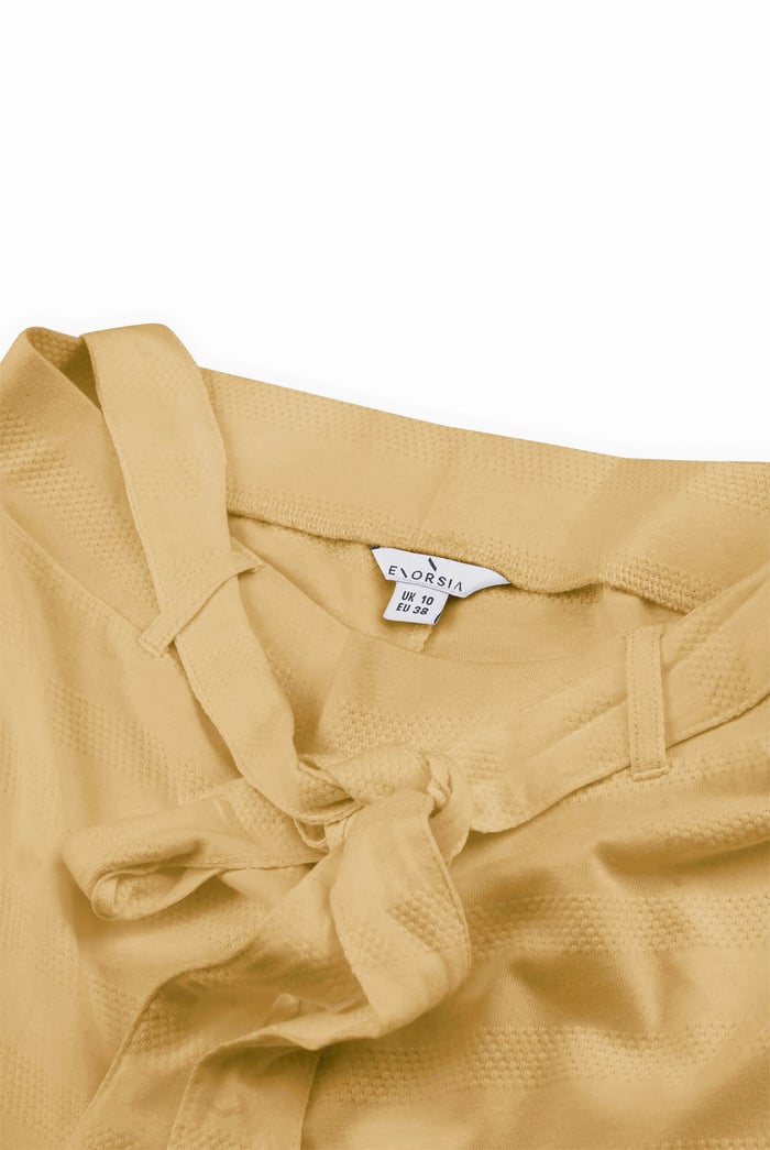 Wide Trouser And Crop Blouson Sleeve Top Set