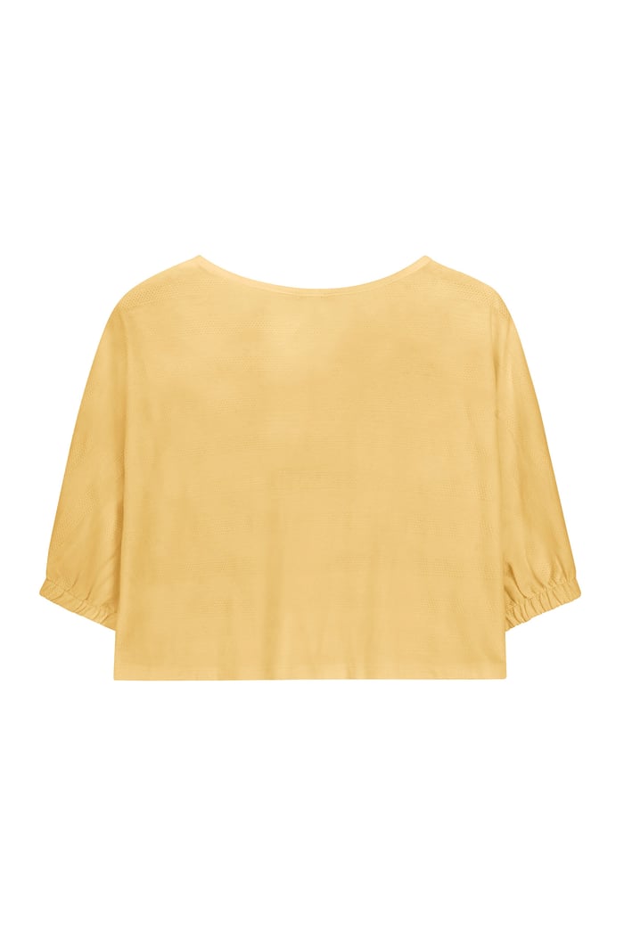 Wide Trouser And Crop Blouson Sleeve Top Set
