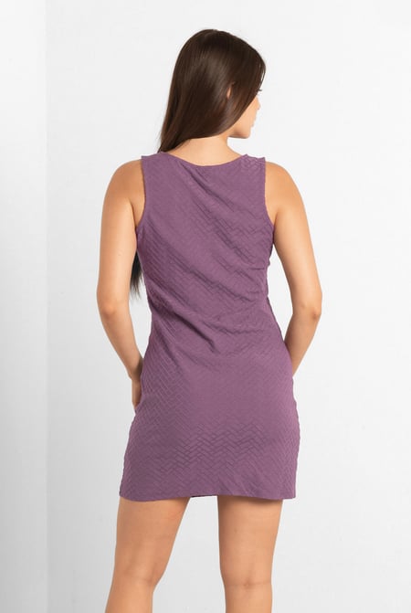 Womens Pink Sleeveless Button Detail Mini Dress
