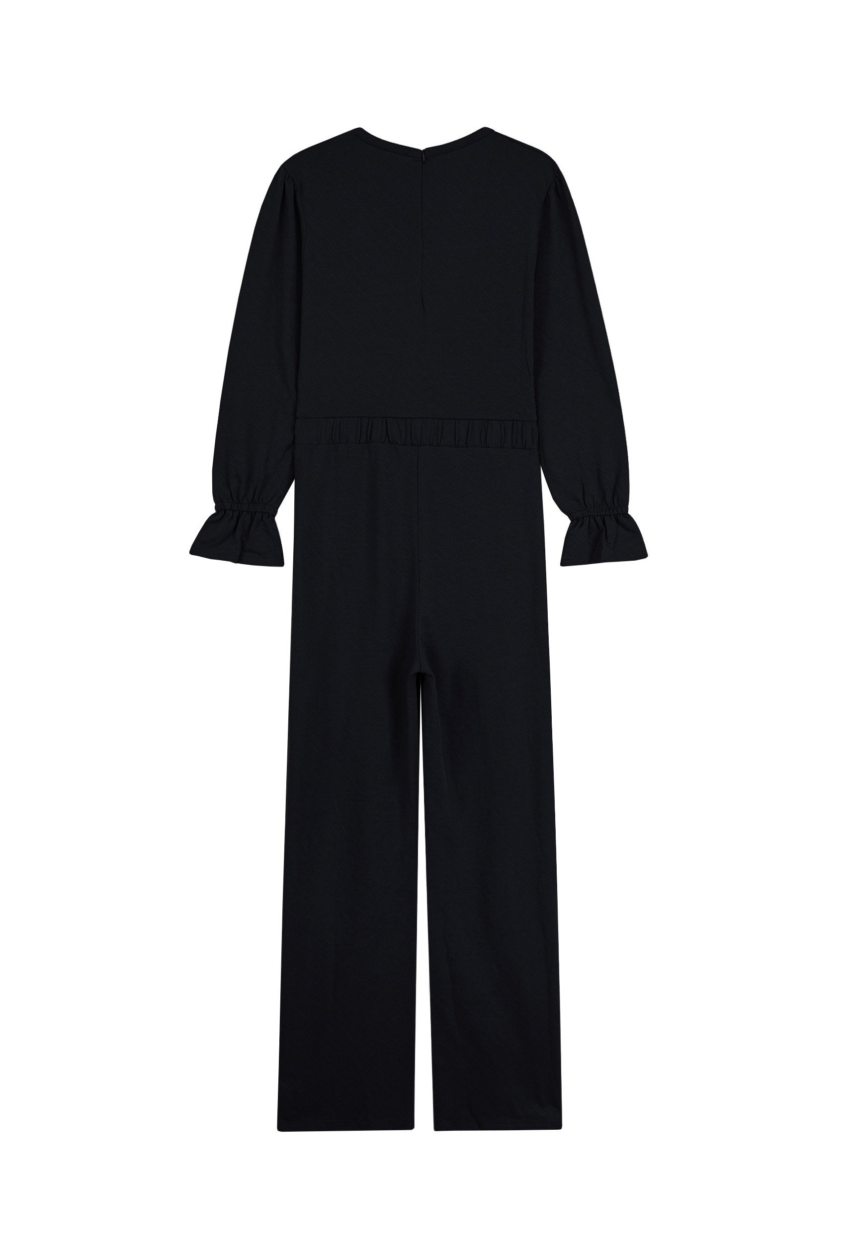 Women Long Sleeve Wrap Jumpsuit