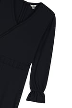 Women Long Sleeve Wrap Jumpsuit
