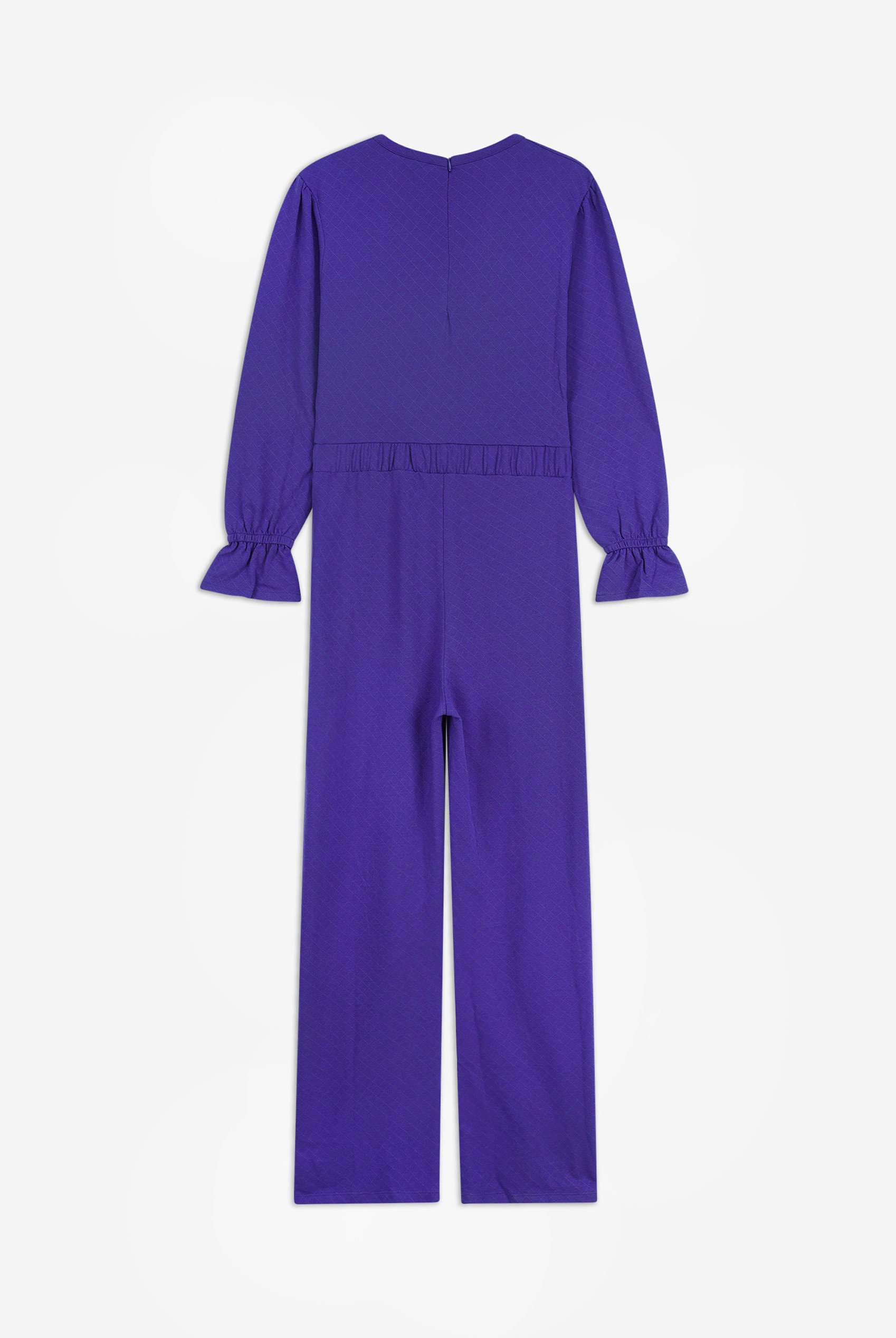 Women Long Sleeve Wrap Jumpsuit