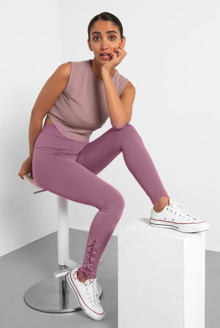 Women's Draw cord Detailed Hem Slim Leggings
