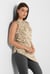 Asymmetric Hem Sleeveless Printed Top