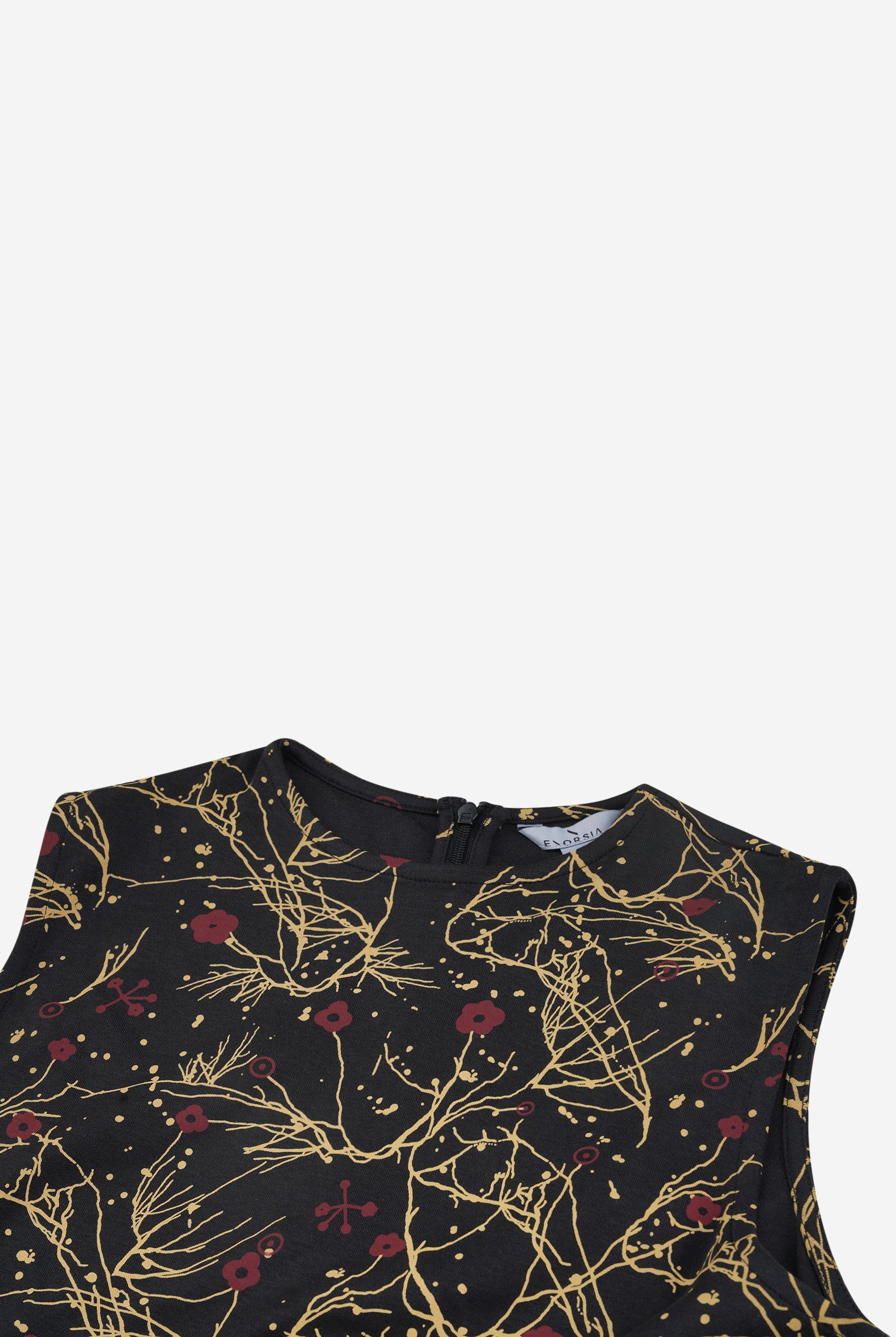 Asymmetric Hem Sleeveless Printed Top