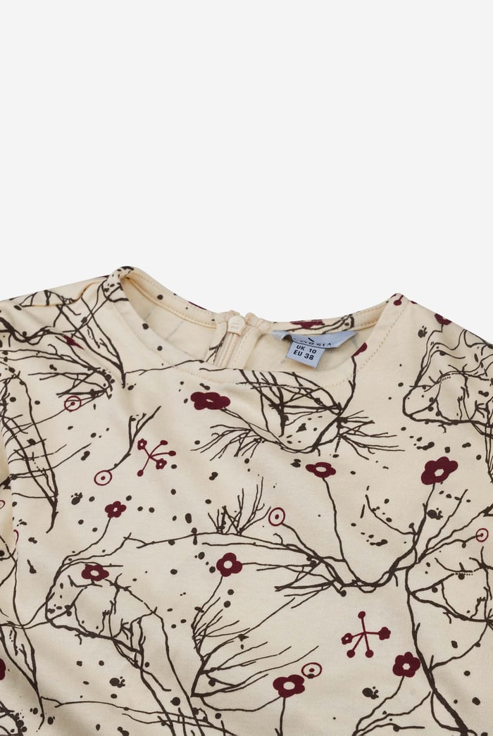Asymmetric Hem Sleeveless Printed Top