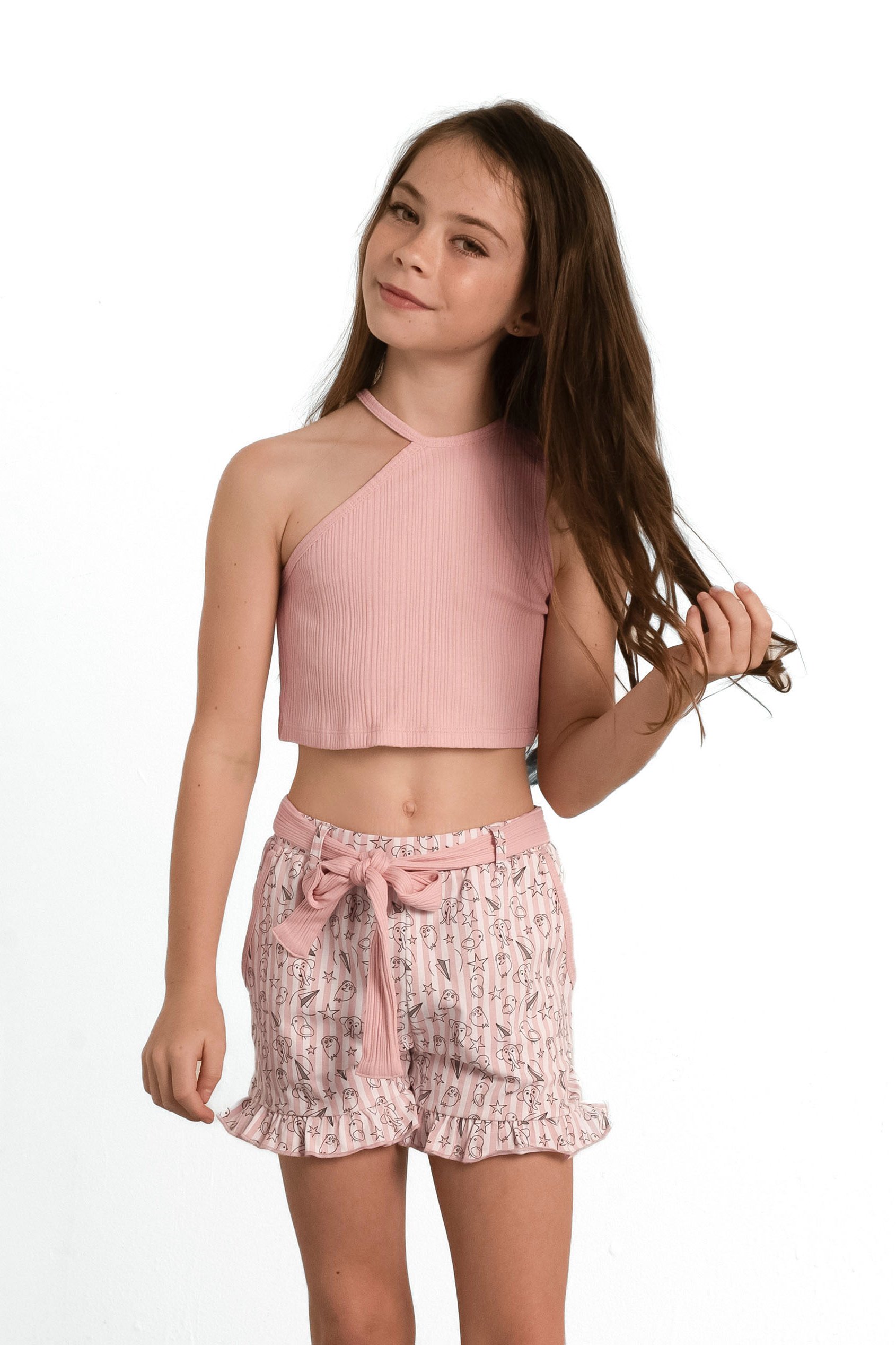 One Shoulder Top & Bottom Set(2/3yrs-8/9yrs)