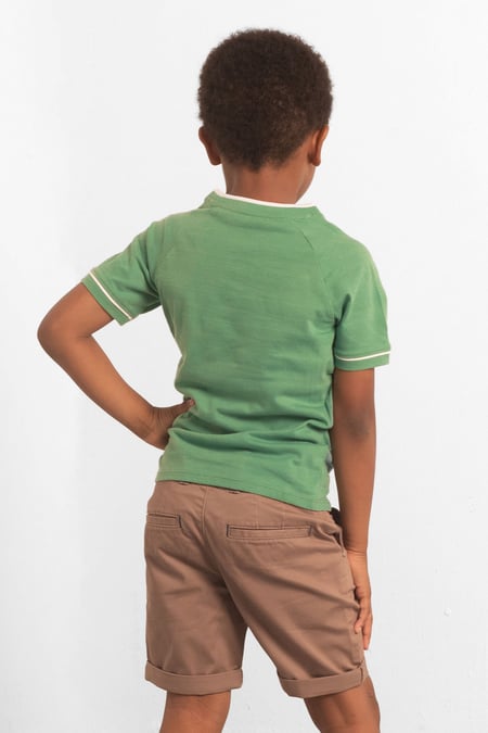 Boys Green Funny Bear Raglan T-shirt (3yrs-9yrs)