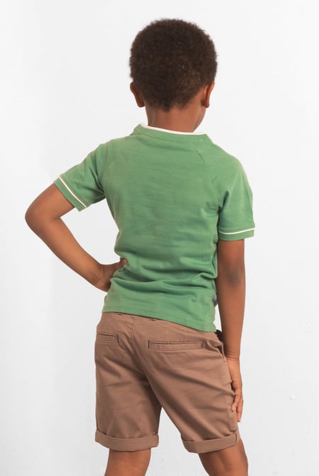 Boys Green Funny Bear Raglan T-shirt (3yrs-9yrs)