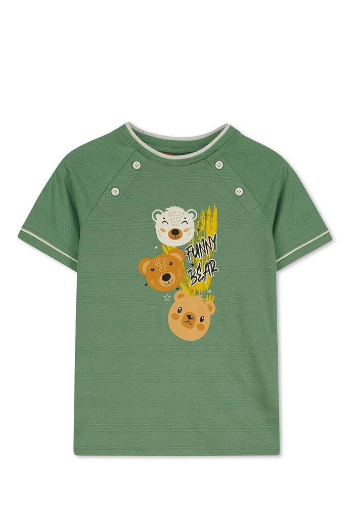 Boys Funny Bear Raglan T-shirt (3yrs-9yrs)