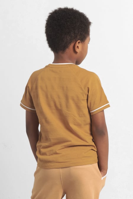 Boys Yellow Funny Bear Raglan T-shirt (3yrs-9yrs)