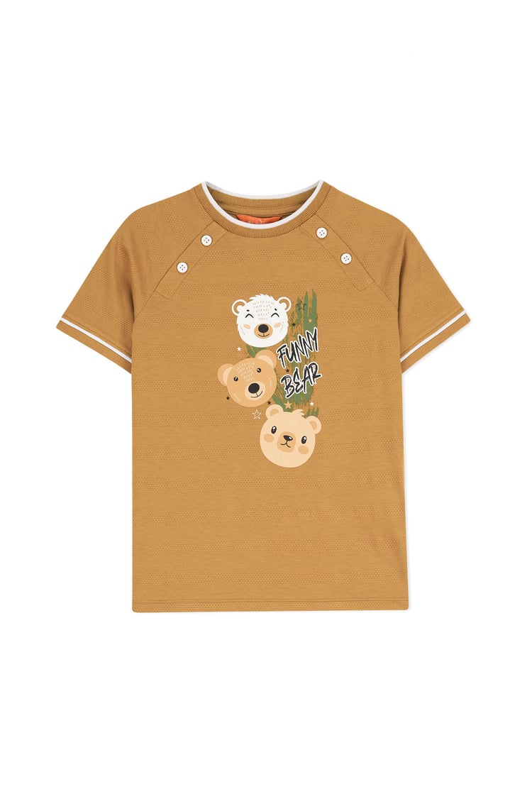 Boys Funny Bear Raglan T-shirt (3yrs-9yrs)