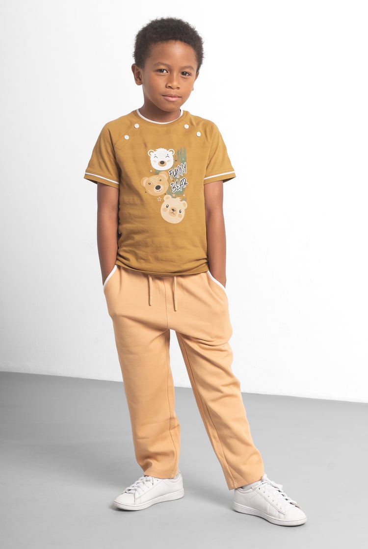 Boys Funny Bear Raglan T-shirt (3yrs-9yrs)