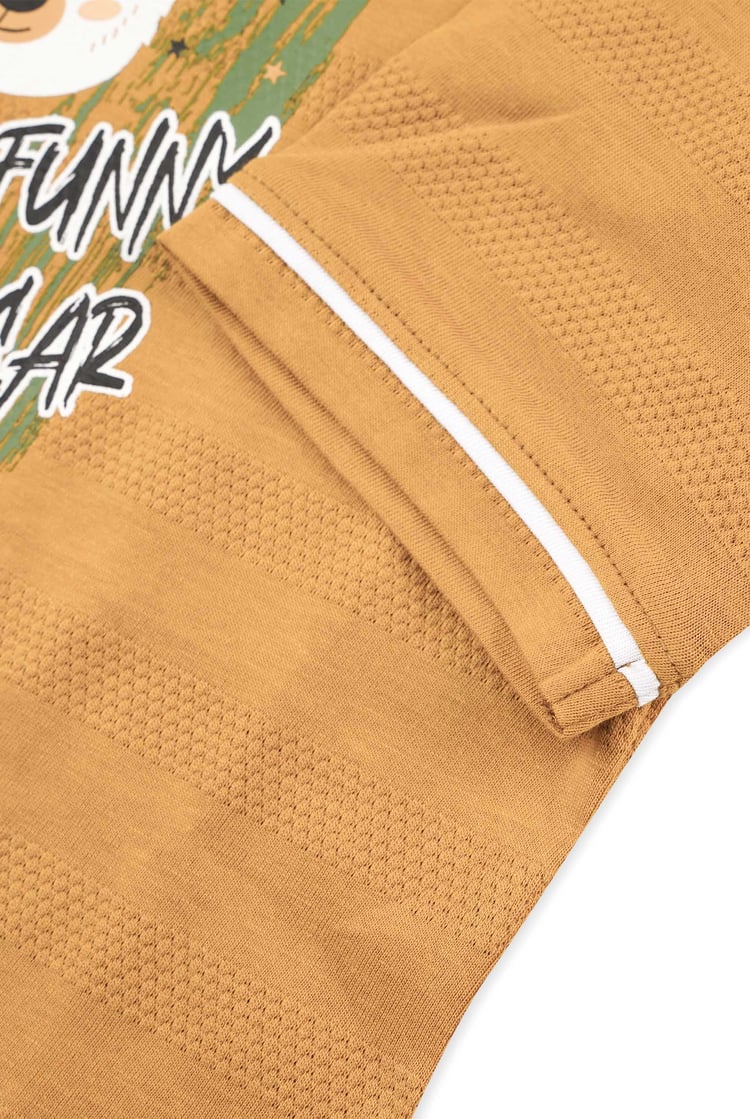 Boys Funny Bear Raglan T-shirt (3yrs-9yrs)