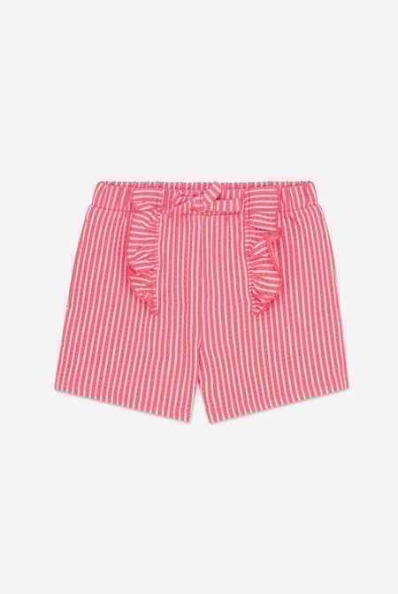 Girls Red Shorts With Frill Details(5/6yrs -10/11yrs)