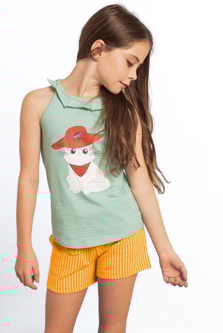 Girls Red Shorts With Frill Details(5/6yrs -10/11yrs)