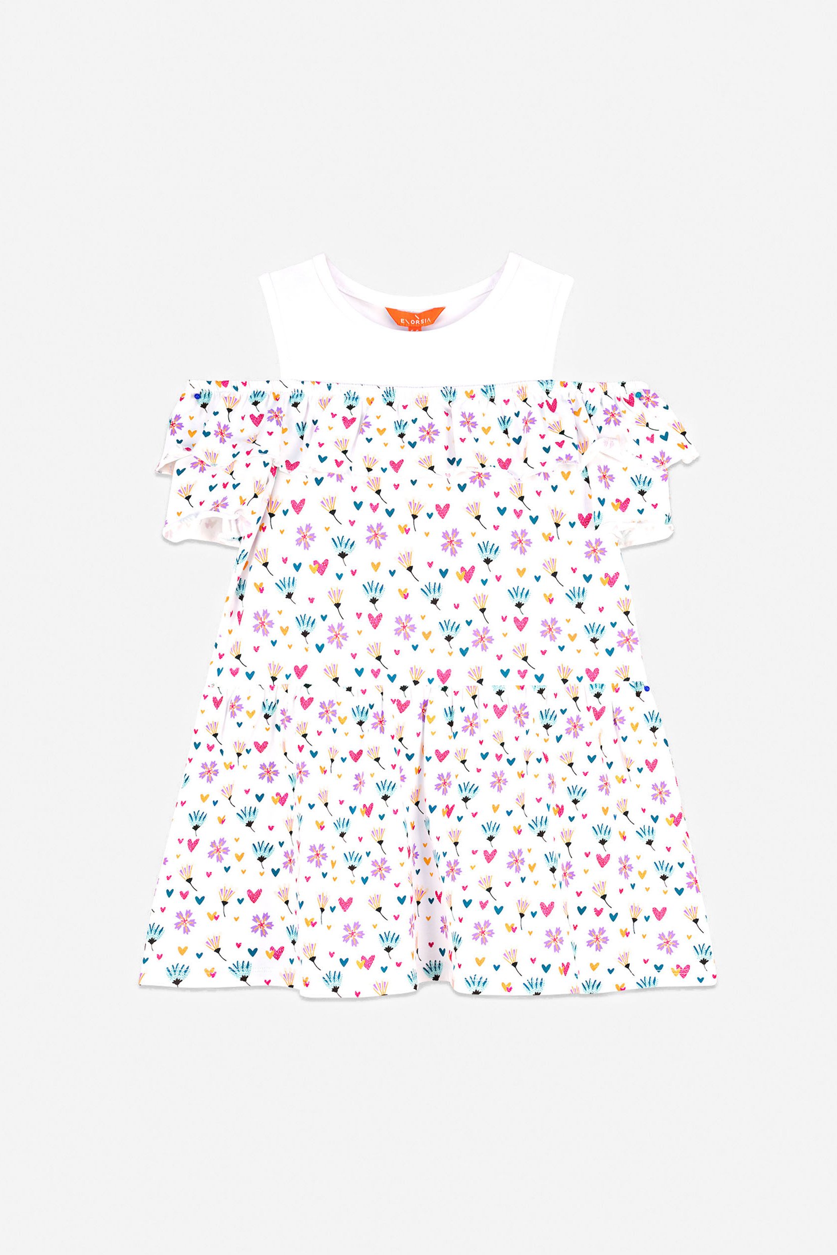 Girls Printed Ruffles Dress (5/6yrs-10/11yrs)