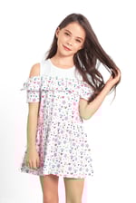 Girls Printed Ruffles Dress (5/6yrs-10/11yrs)