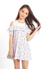 Girls Printed Ruffles Dress (5/6yrs-10/11yrs)