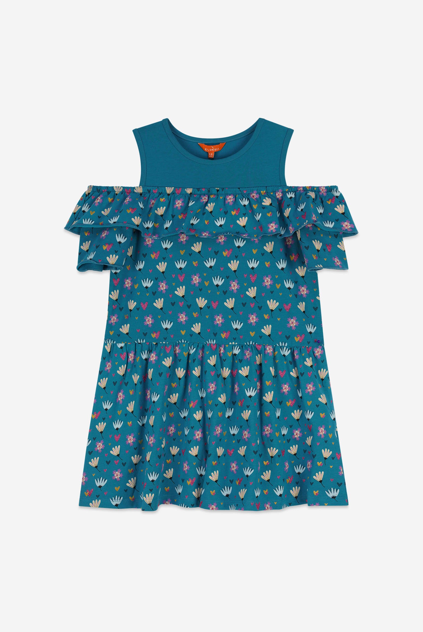 Girls Printed Ruffles Dress (5/6yrs-10/11yrs)